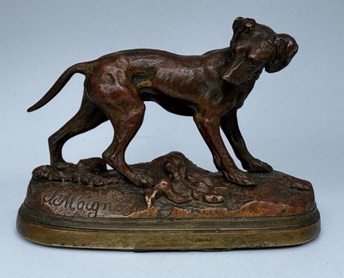 Antica statua fermacarte - , cane